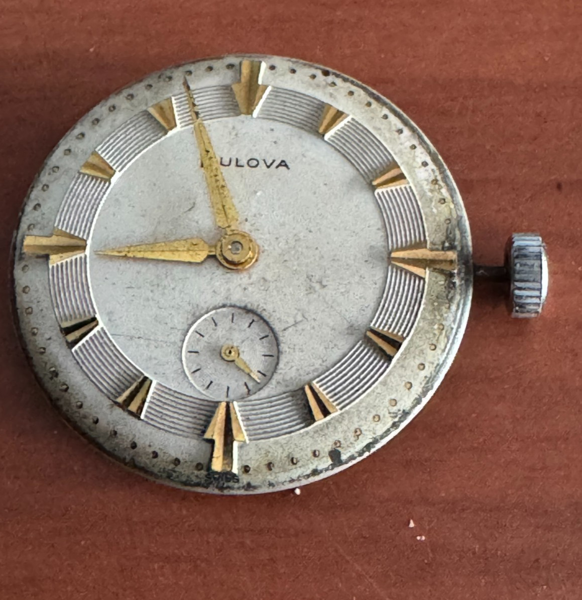 VINTAGE MEN’S BULOVA WRISTWATCH MOVEMENT CAL. 11AC KEEPING TIME 17 JEWEL