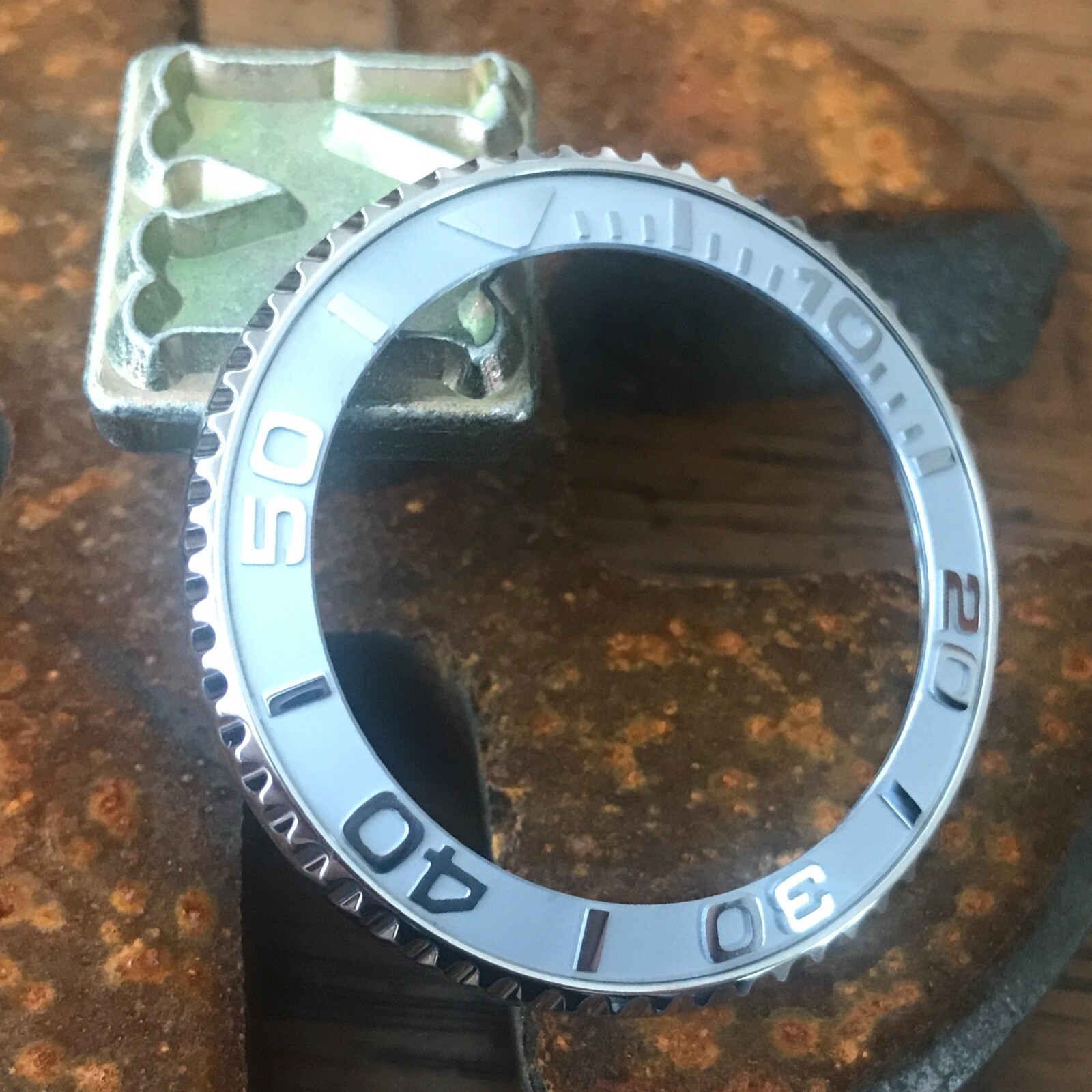 Sub Style Bezel + Silver “YM” Ceramic Insert for Seiko SKX007 SRPD ~ US Seller