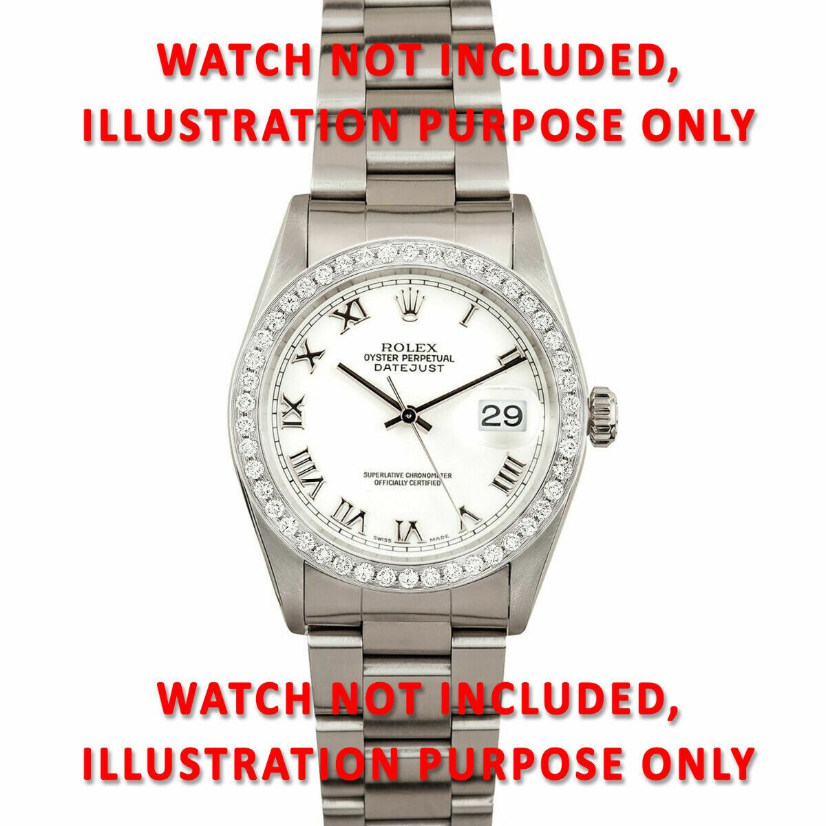 1.50CT BEAD NATURAL DIAMOND BEZEL FOR ROLEX 36MM PRESIDENT 118209 118239 118339
