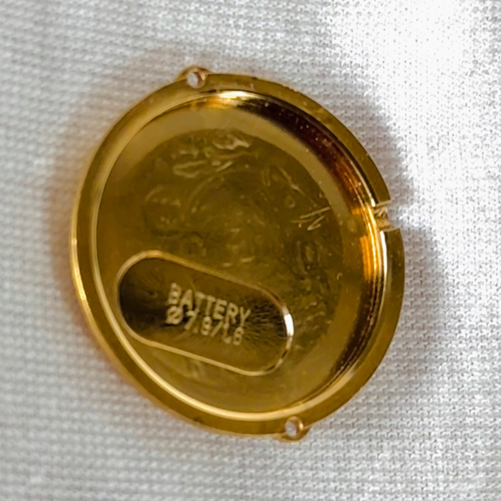 NOS Must De Cartier Vendôme VLC PM ARGENT Vermeil 925 Quartz 24mm Case back 1983
