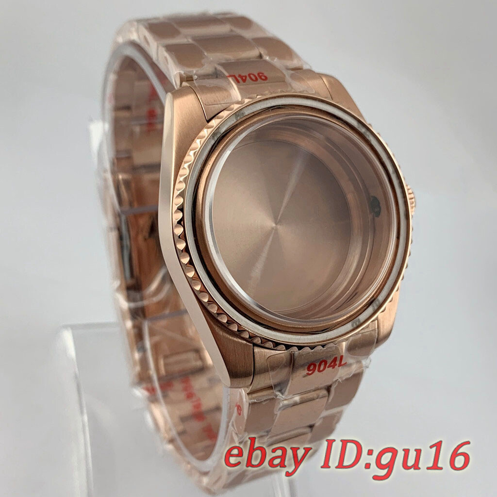 36mm Rose gold watch case Fit NH34 NH35 NH36 Miyota8215 821A ETA2836 2824 PT5000