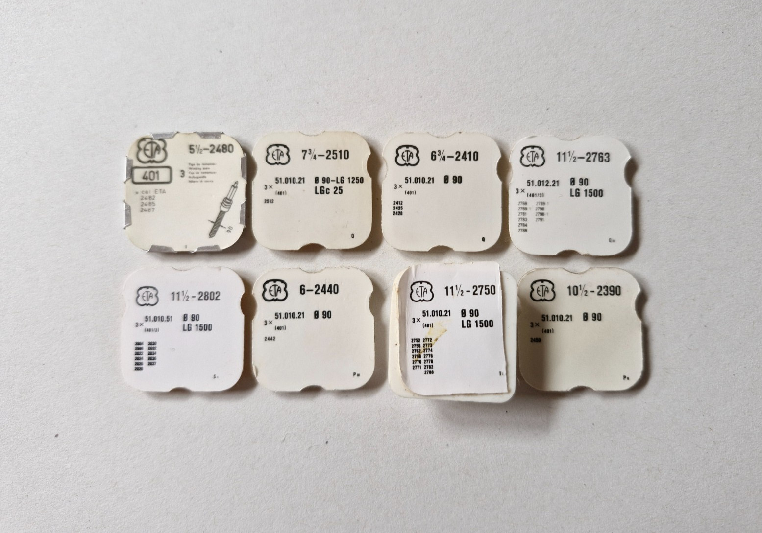 ETA Winding Stems – See Menu For Available Parts – N.O.S In Blister Packs of 3