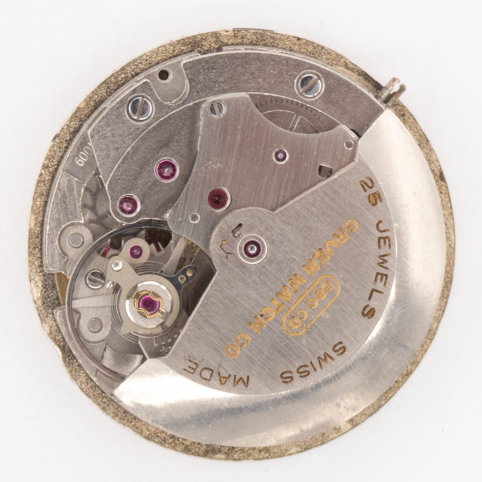Vintage Gruen Caliber 580 CD 25-Jewel Automatic Wristwatch Movement