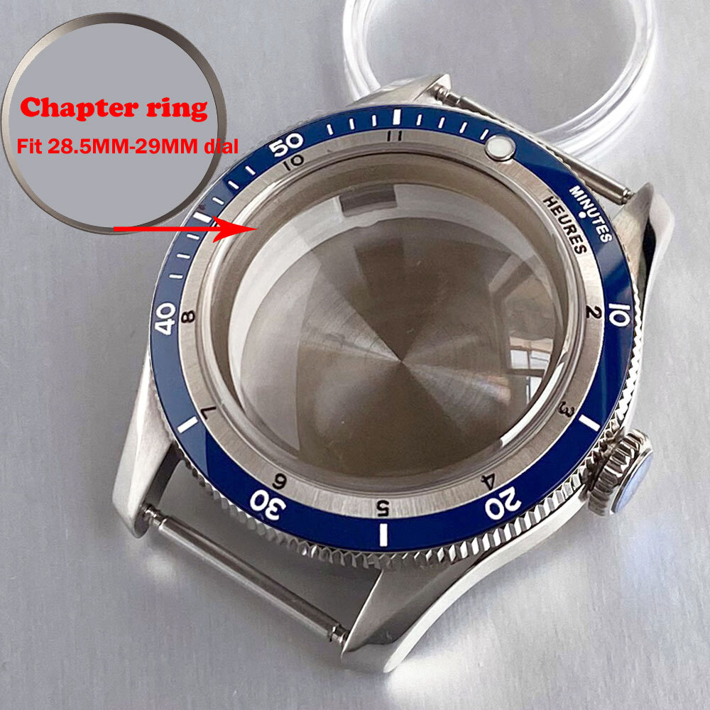 40mm 20ATM Diving Watch Case Chapter Ring Fit NH34 GMT NH34A 29mm Lume Dial