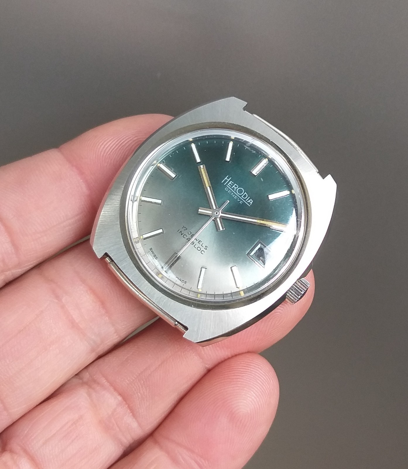 Fontainemelon FHF 974 Project Watch 35mm Swiss Case and Dial Vintage 1970’s NOS