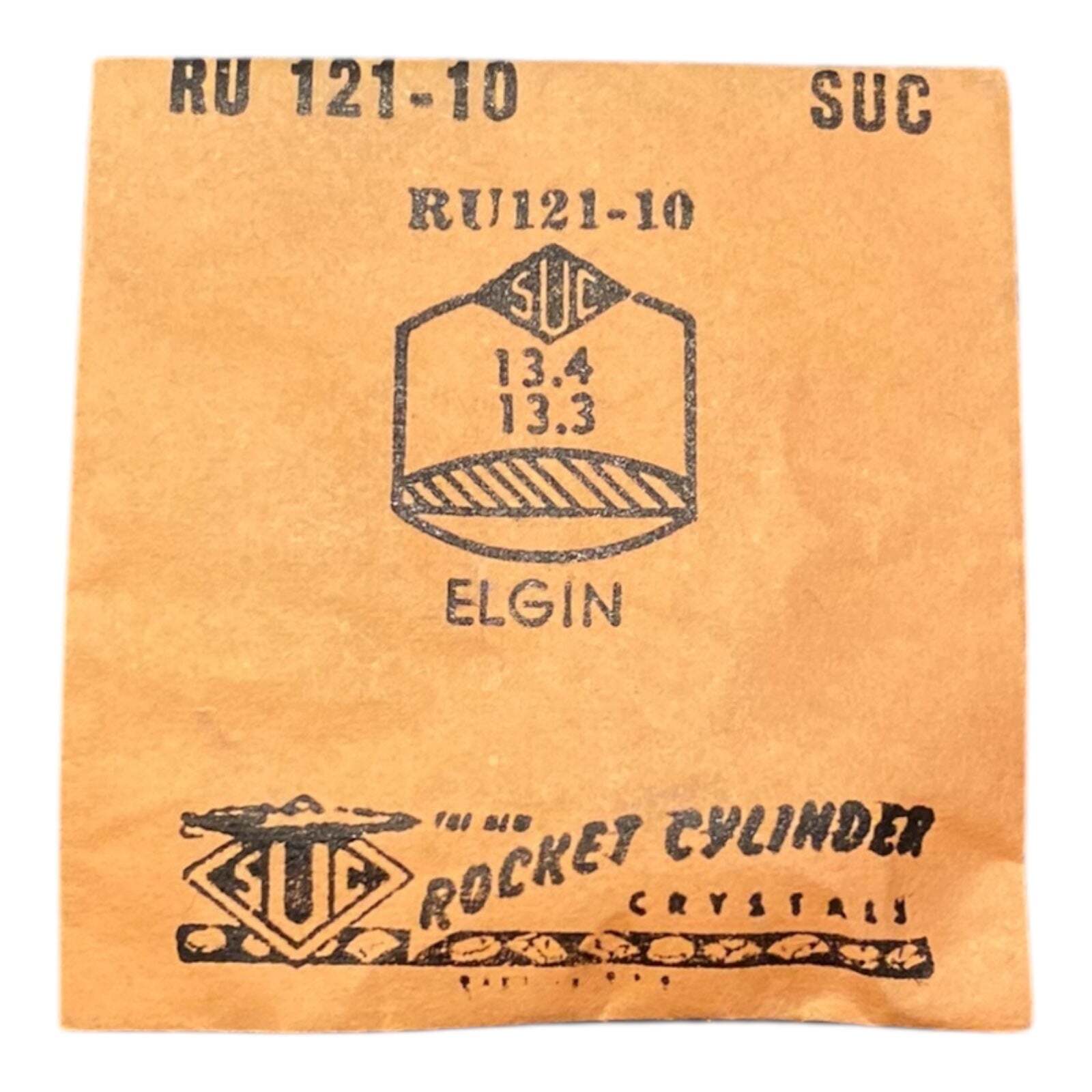 SUC RU121-10 Watch Crystal 13.4×13.3 mm NOS Part Elgin Same As: CT320-10