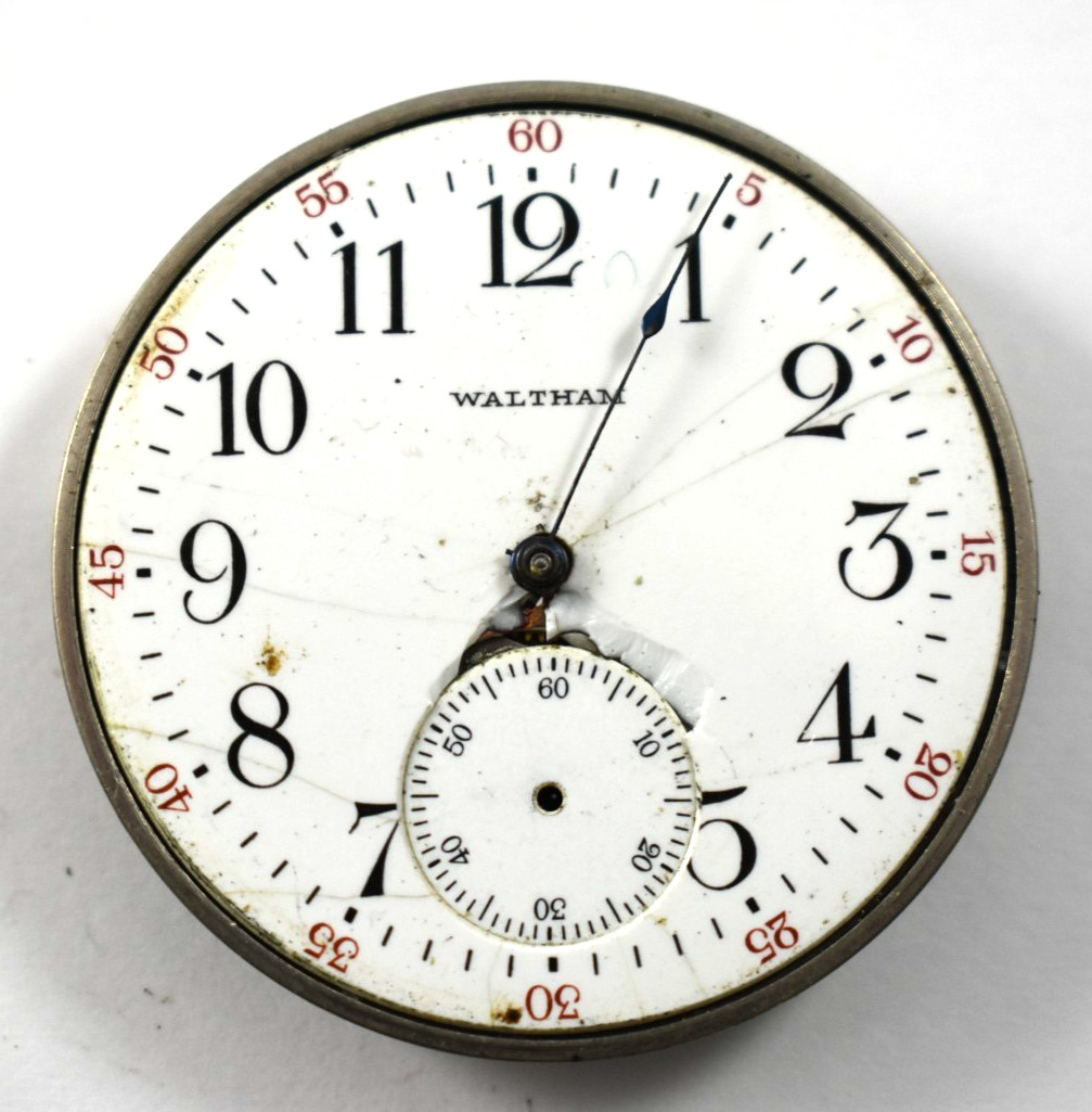 Vintage Waltham Grade 220 12s 15J Hunting Pocket Watch Movement lot.rf