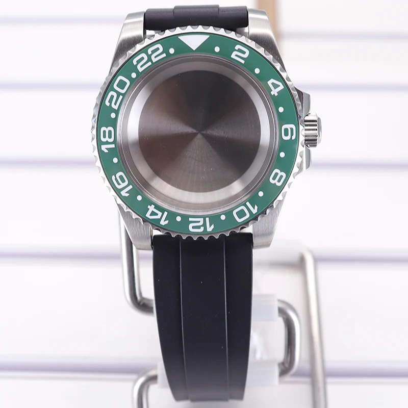 For Nh35 8215 2824 Movement 40mm Watch Case Strap GMT Ceramic Bezel Dial 28.5mm