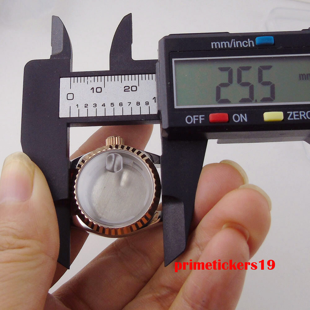 26mm Two Tone Watch Case for NH05 Lady Wristwatch Parts Rose Gold Bezel Sapphire