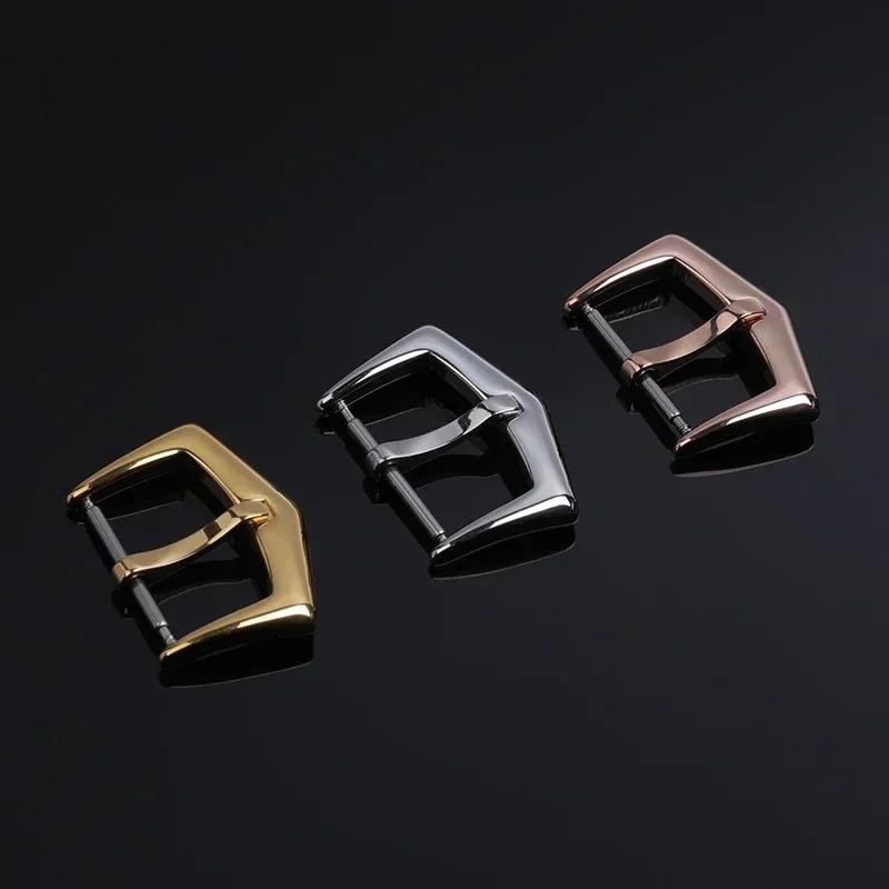 New 18mm Precision Folding Buckle Stainless Steel Clasp for Leather Rubber Strap