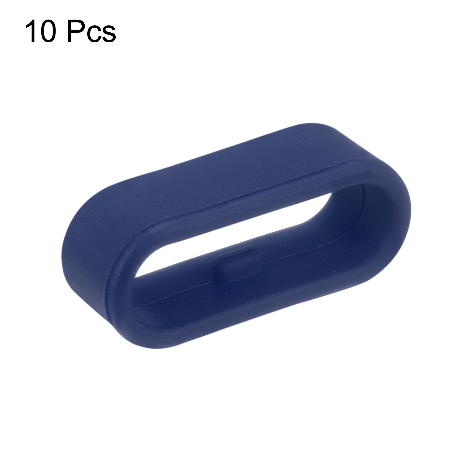 10Pcs Watch Band Strap Loop Silicone Fastener Rings for 18mm Band Midnight Blue