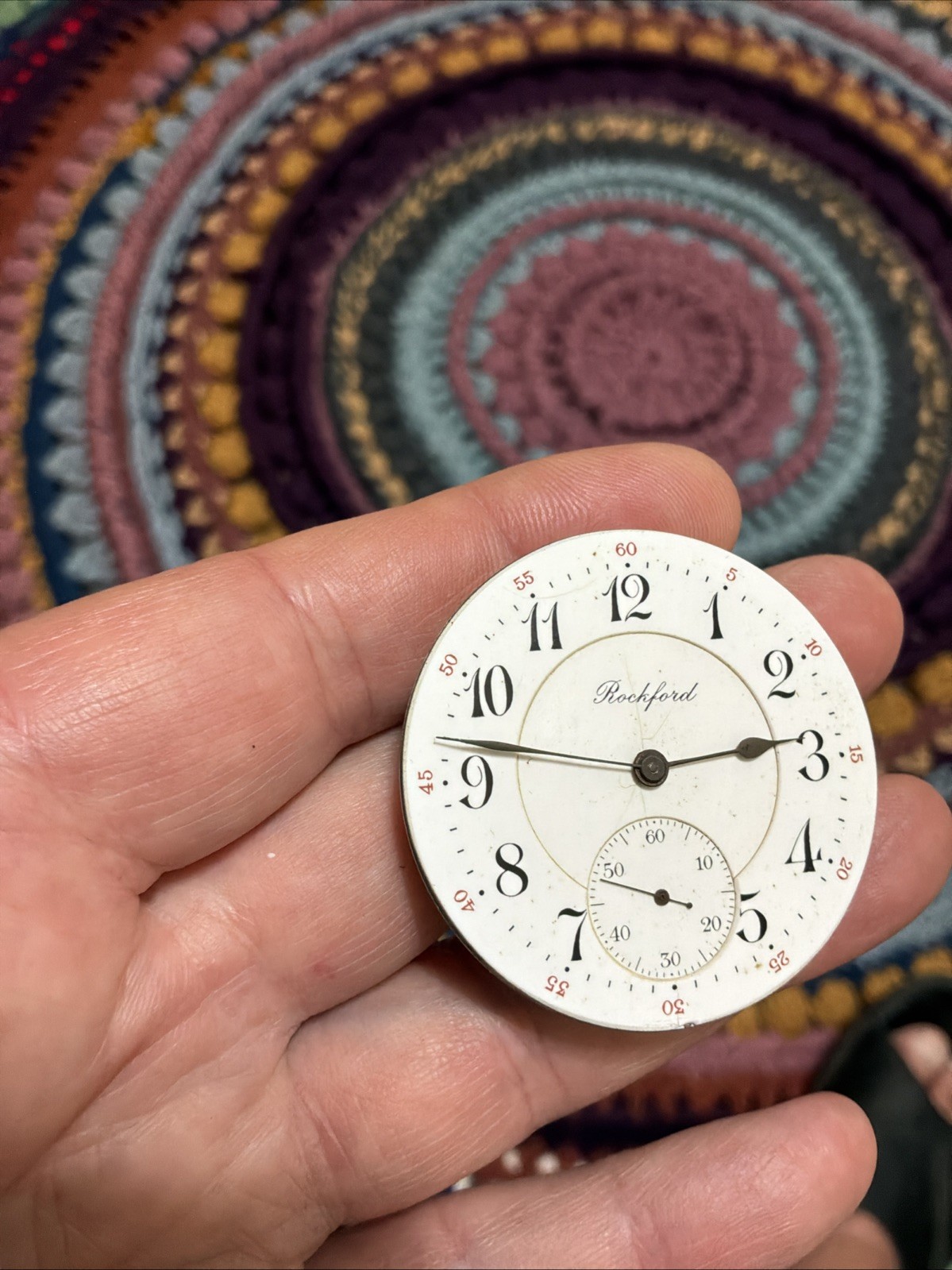 1909 Rockford 17J 16s Grade 505 Pocket Watch Movement For Parts or Repair