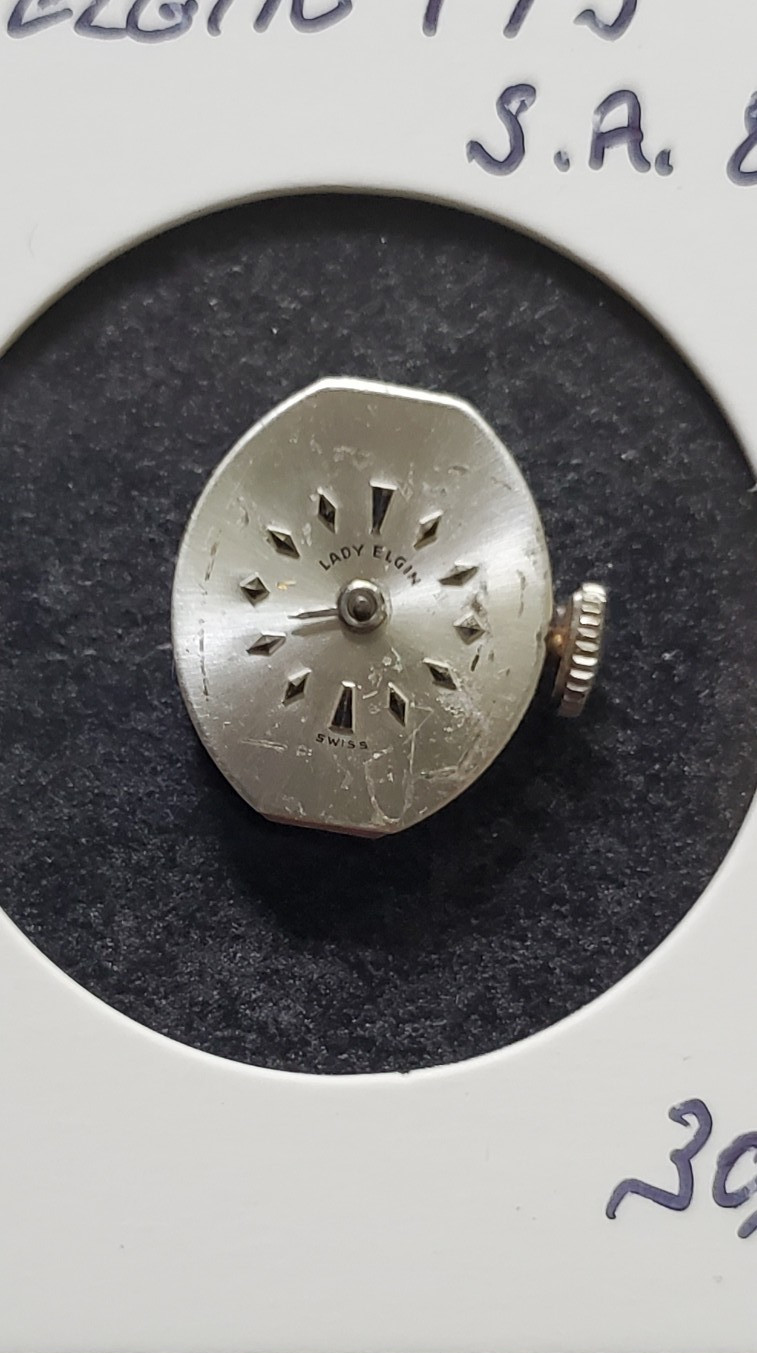WOMANS LADY ELGIN 17j S A 815 WRIST WATCH MOVEMENT #3036