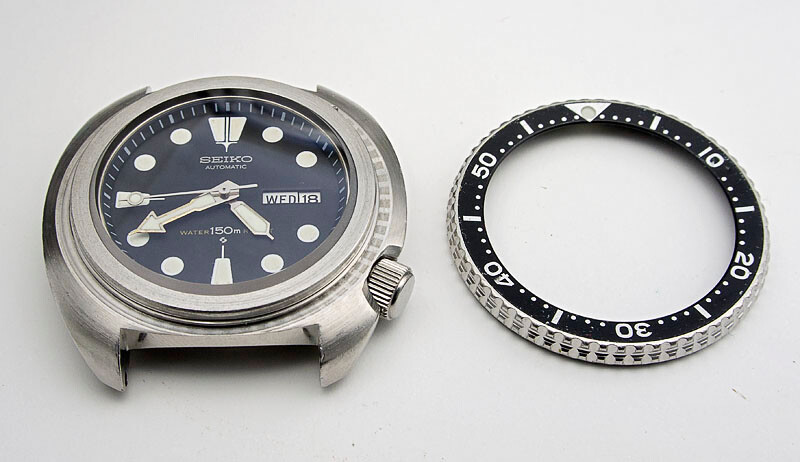 NEW STAINLESS RETAINING RING CRYSTAL SEIKO DIVERS 6309-7040 TURTLE WATCH
