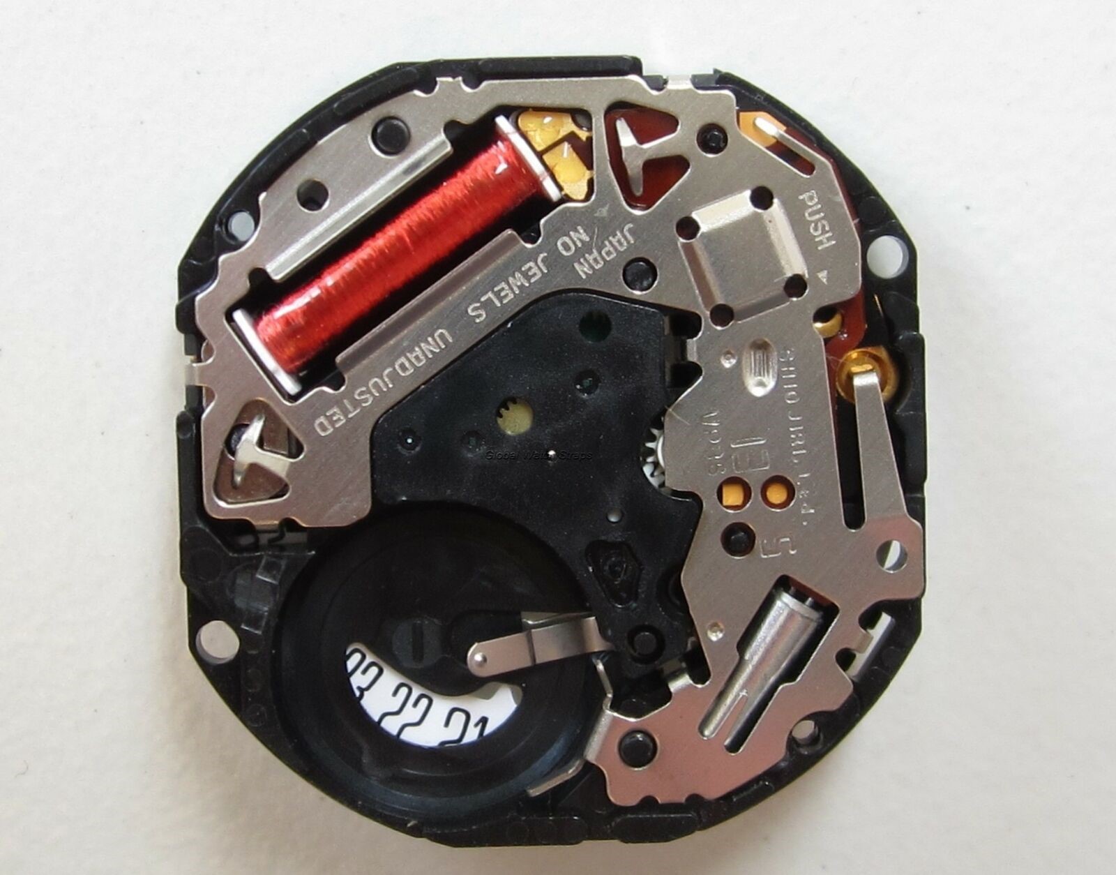 Shiojiri Pulsar Seiko 10½”‘ cal. VP36 N.O.S. watch movement date at 3