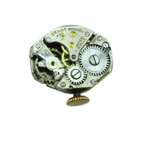 Grant 6AN Vintage Watch Movement 7 Jewels 6.75 x 8”’ = 15.3 x 17.95 mm