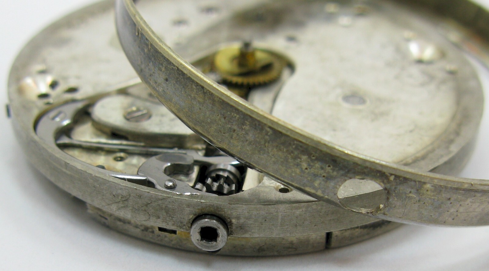 Quality Agassiz Pocket Watch Movement for parts .. OF 39.2 mm fit Open Face
