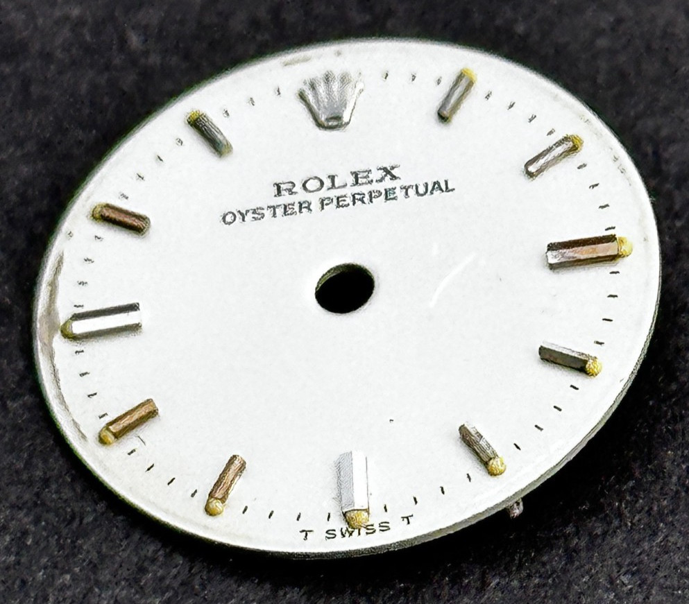 Vintage Rolex Ladies Oyster Perpetual Watch Dial For 24mm Rolex No Date