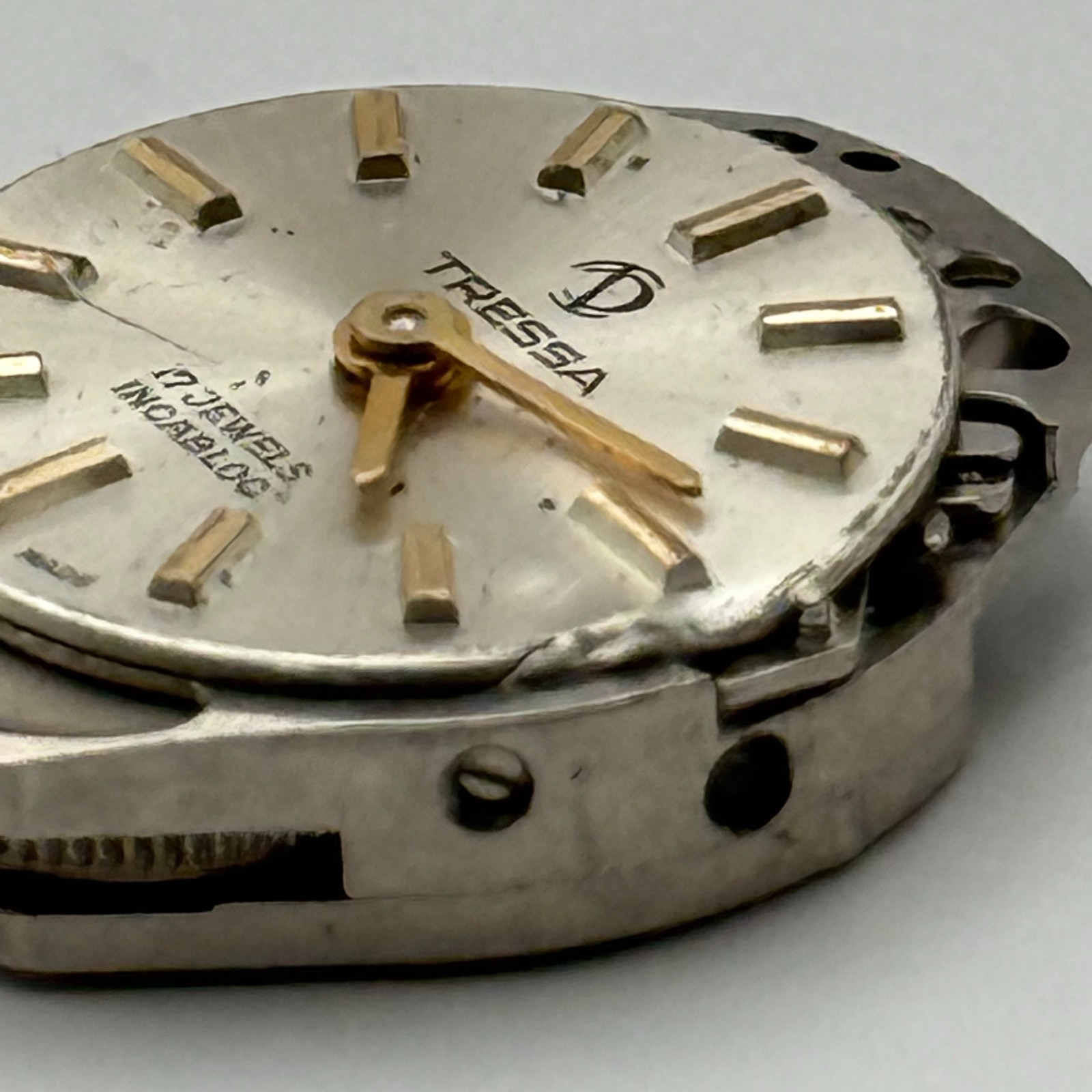 FHF 69-21 Watch Movement Tressa Swiss 17 Jewels Manual Wind Parts Repair 15.3mm