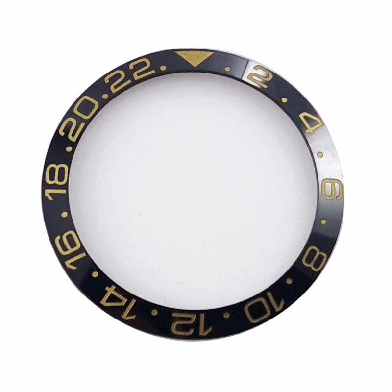 Ceramic Sloping Watch Bezel Insert Fit For 38mm SUB Automatic Mens Watch Case
