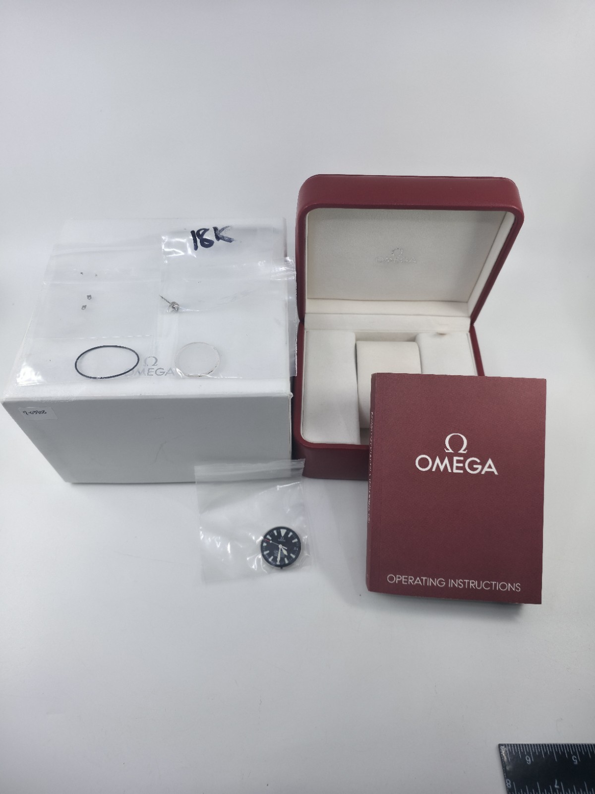 ​Omega Seamaster 300M Cal 1120 Movement 18k Gold Crown Dial Hands Box Manual Set
