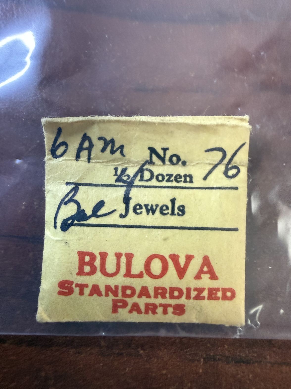 Bulova 6AM 1/2 Dozen Jewels #76 NOS Genuine Vintage Watch Part New Old Stock