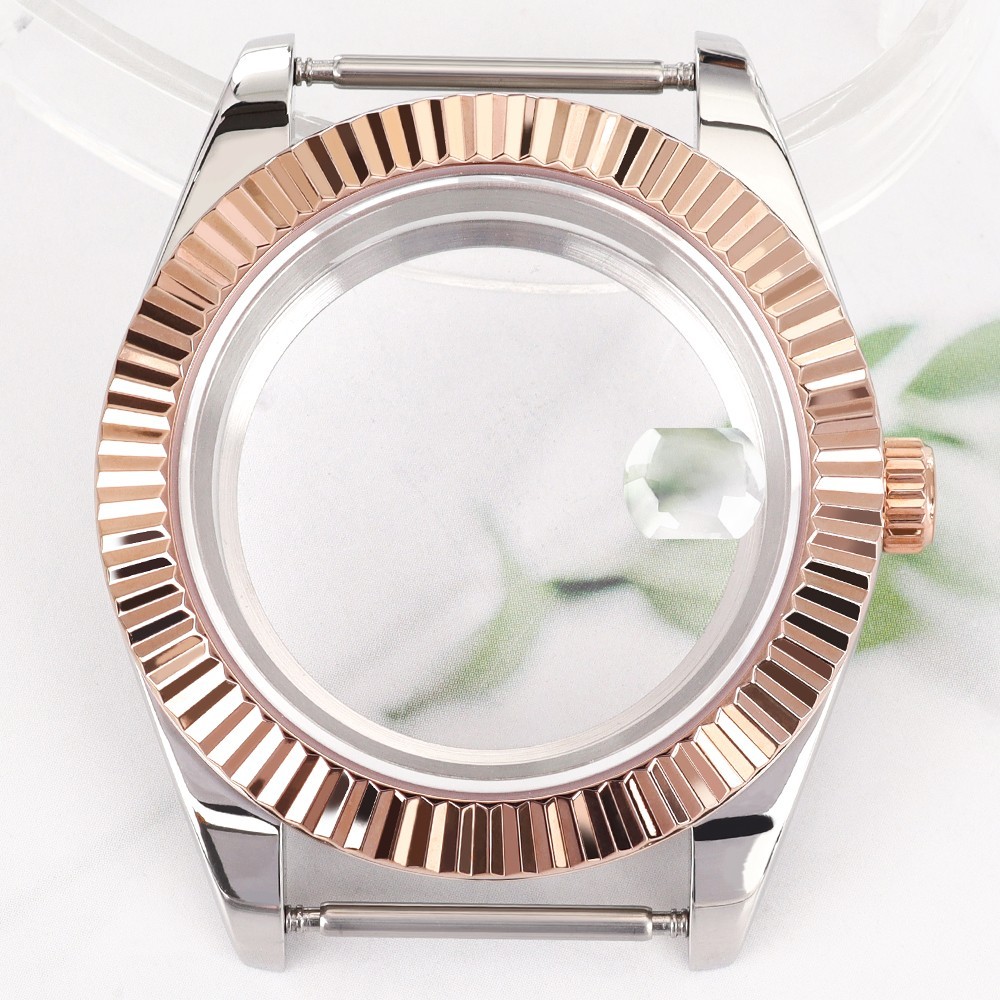 36mm/39mm Oyster Watch Case Smooth Bezel Sapphire 10ATM For SII NH35 Miyota8215