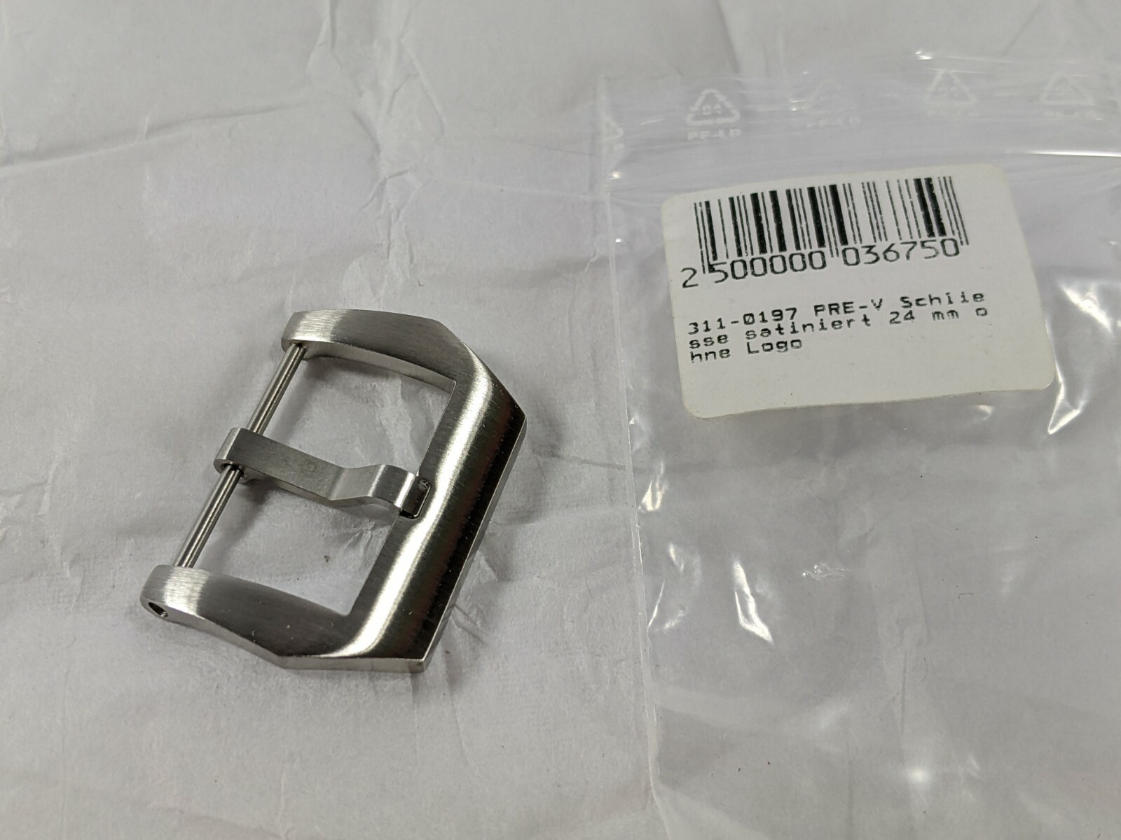 Steinhart 24 mm PRE-V buckle Hardware satined without logo stainless steel L316