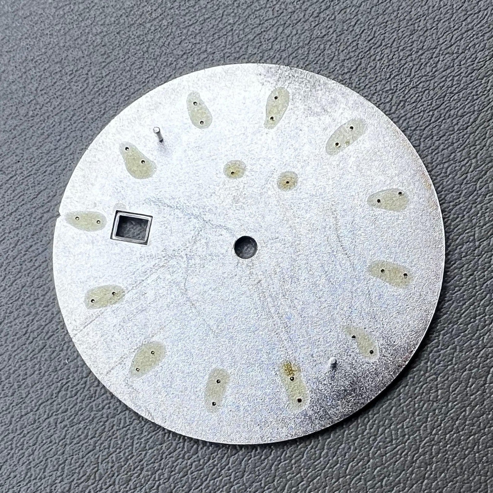 35mm Watch Dial Silver Nail+White Cocktail Modified No Lume for NH35 Movement