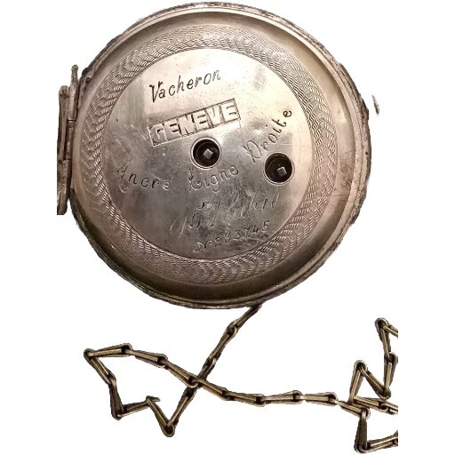 RARE ANTIQUE VACHERON POCKET watch Circa 1800 Geneve TRAIN ENGRAVED