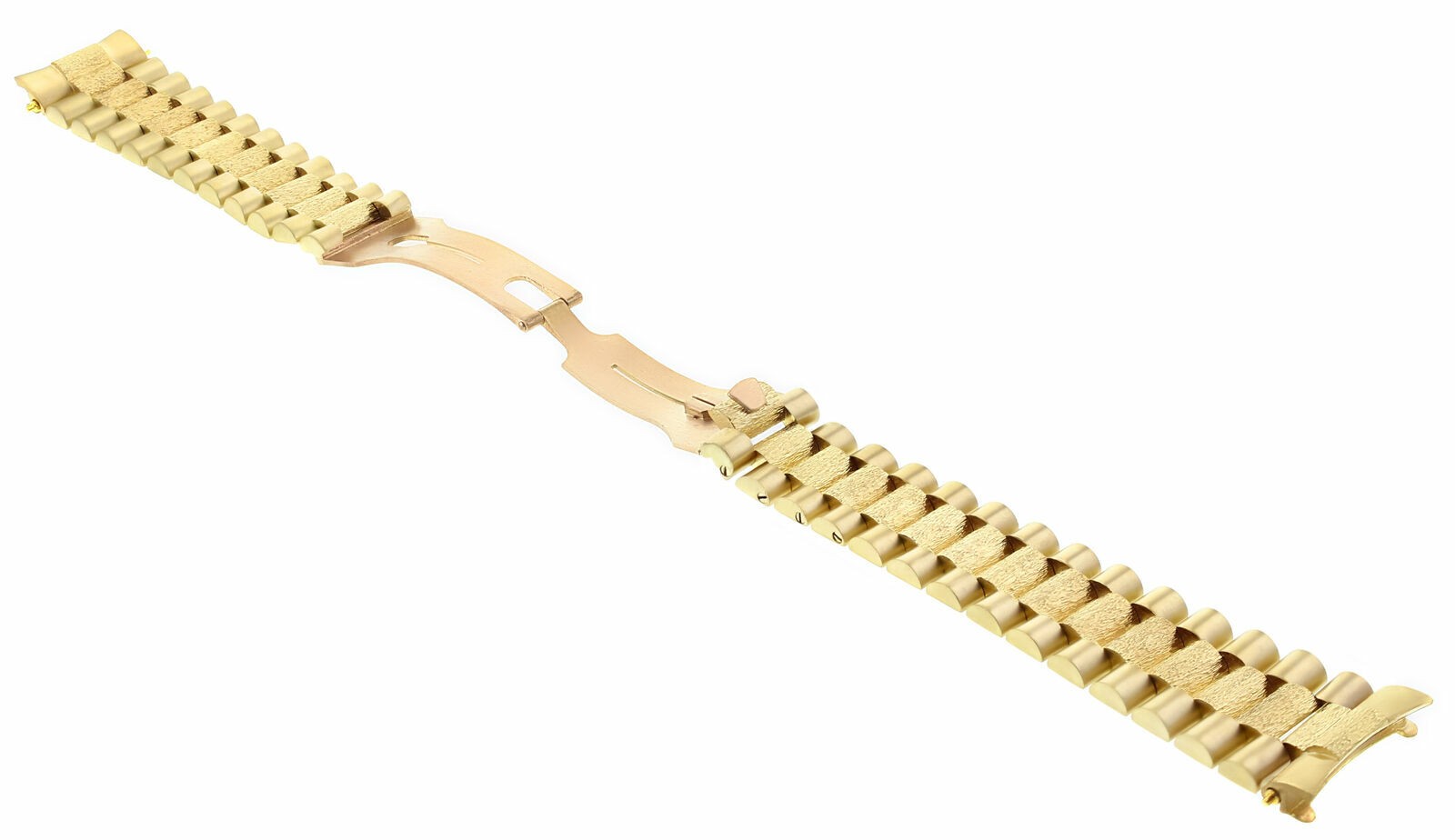 MENS 18K YELLOW GOLD PRESIDENT BAND FOR ROLEX CENTER BARK 1803 18028, 18038