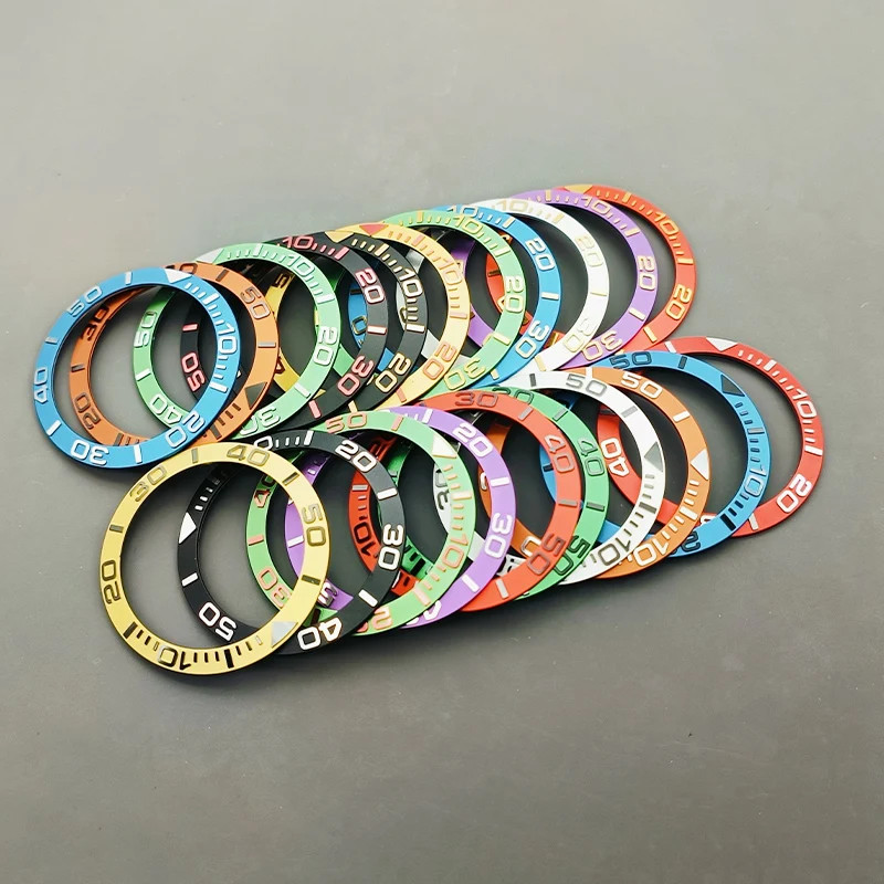 38mm Watch Case Ring Incline Aluminum Bezel Insert For NH35 NH36 GMT Diver