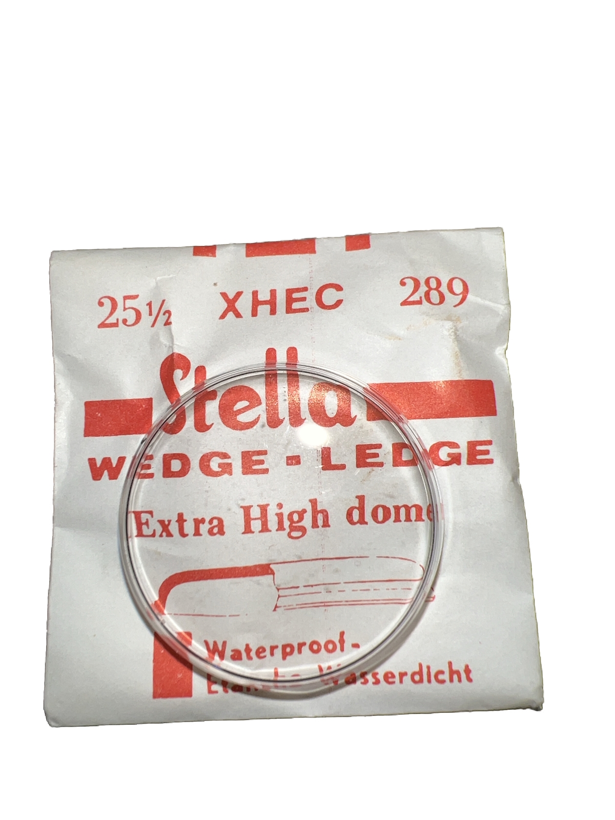 XHEC 25 1/2 289 EXTRA HIGH DOME ROUND PLASTIC WATCH CRYSTAL Stella Holland