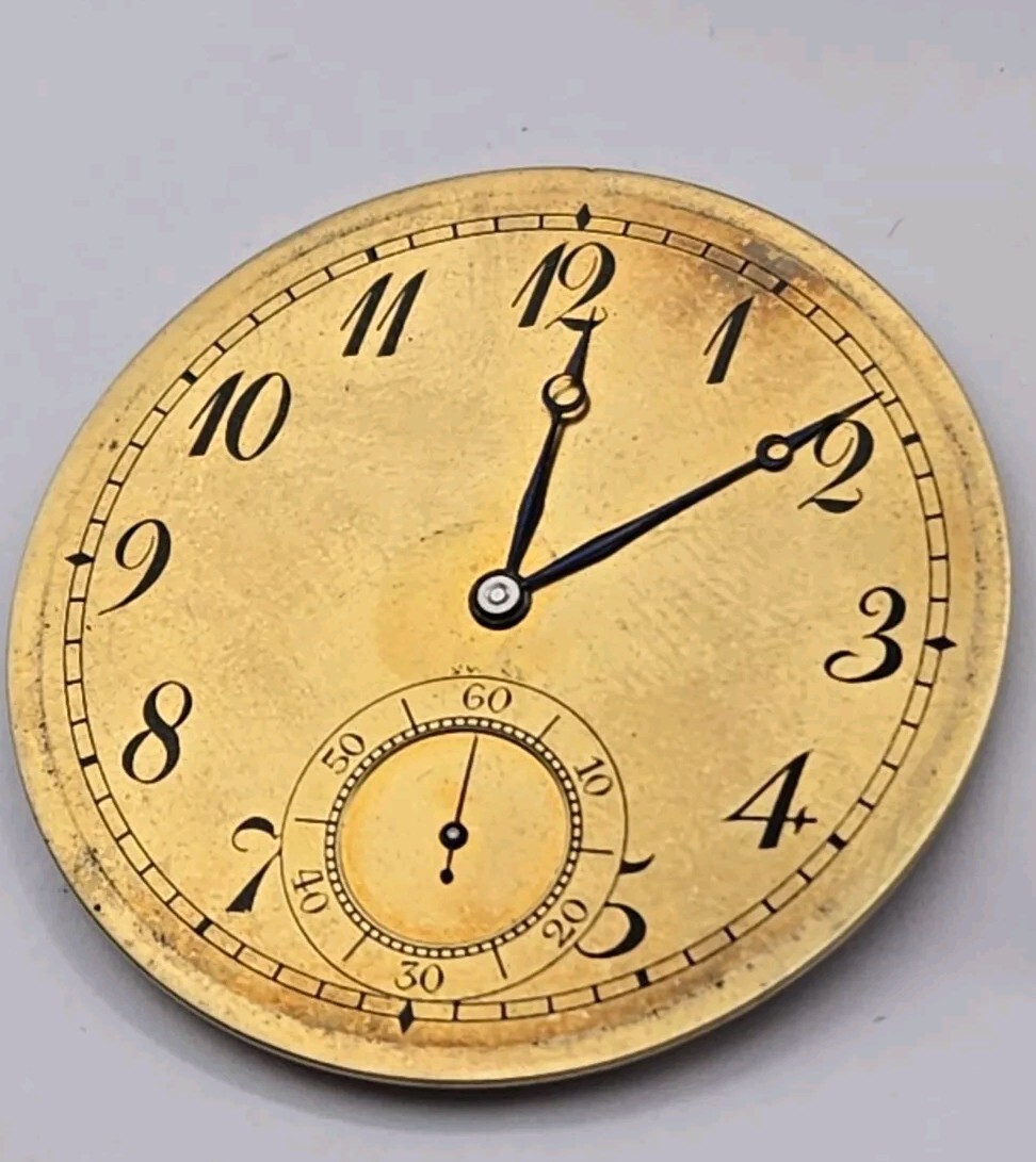 Antique 3mm Thin Touchon & Co Pocket Watch Movement For Repairs 42mm
