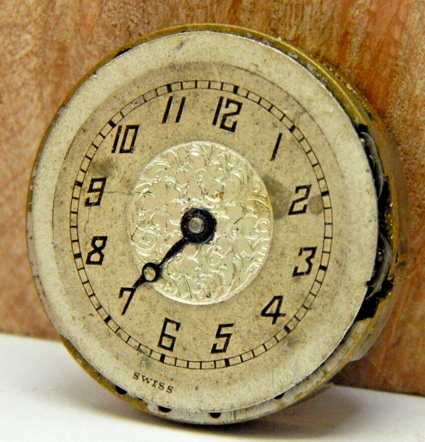Vintage Alexera 16 jewel 2 adjustment men’s wrist watch movement w/ dial & hand