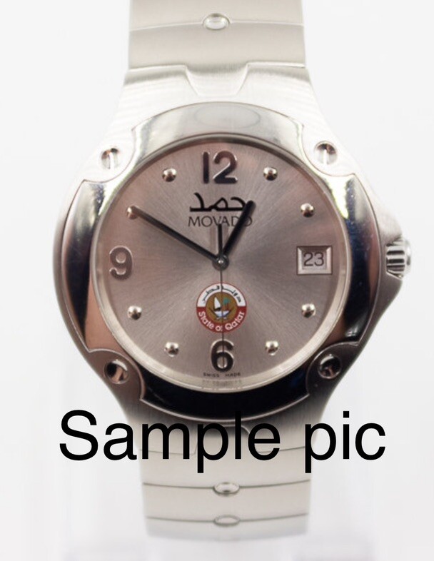 Genuine Movado SE 84.G1.1892 Limited Edition State Of Qatar 26.5mm Silver Dial
