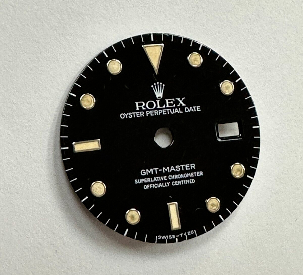 RARE ORIGINAL Vintage Rolex GMT-MASTER Black GLOSSY SPIDER Dial Never Refinished