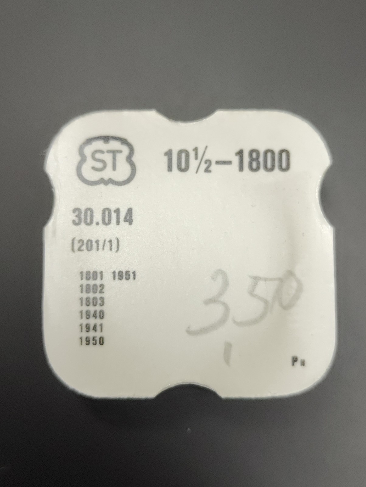 NOS Standard St 1800 201/1 Center Wheel 10-1/2″‘