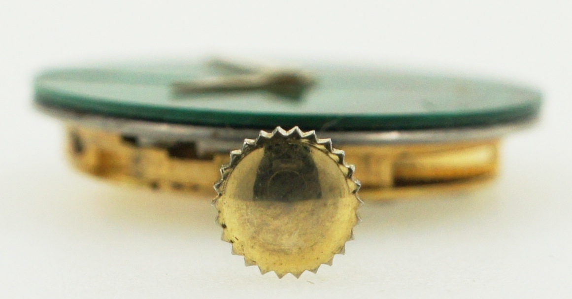LU Chopard & CIE Geneve Felsa 4130 Watch Movement w/ Malachite Dial Hands Crown