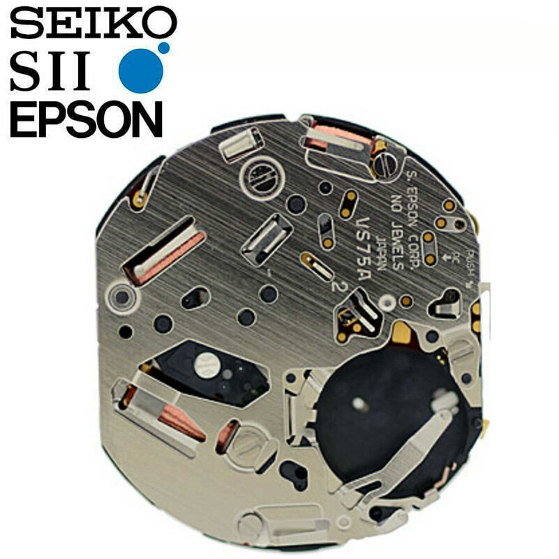 Genuine Seiko SII Epson VS75 Watch Movement Japan 3 Hands, Date at 4:30 – NEW!