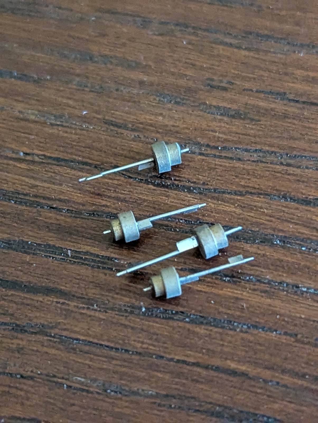 Verge Fusee Balance Staffs, Flagged, New Old Stock Parts X 4, Watchmaker #P439