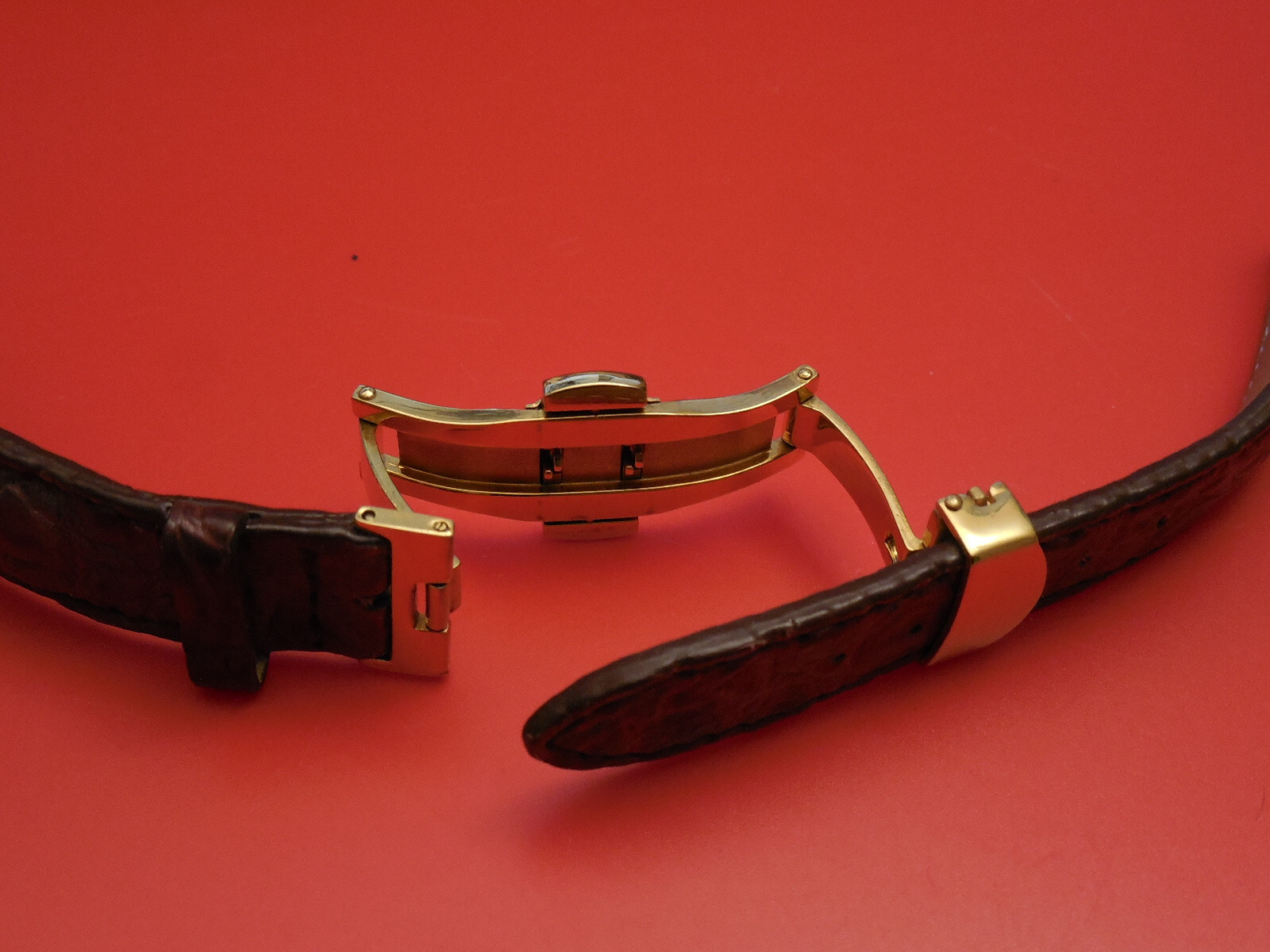 CUSTOM HAND MADE 34MM CROCODILE DEPLOYMENT STRAP FOR OMEGA 34MM CONSTELLATION