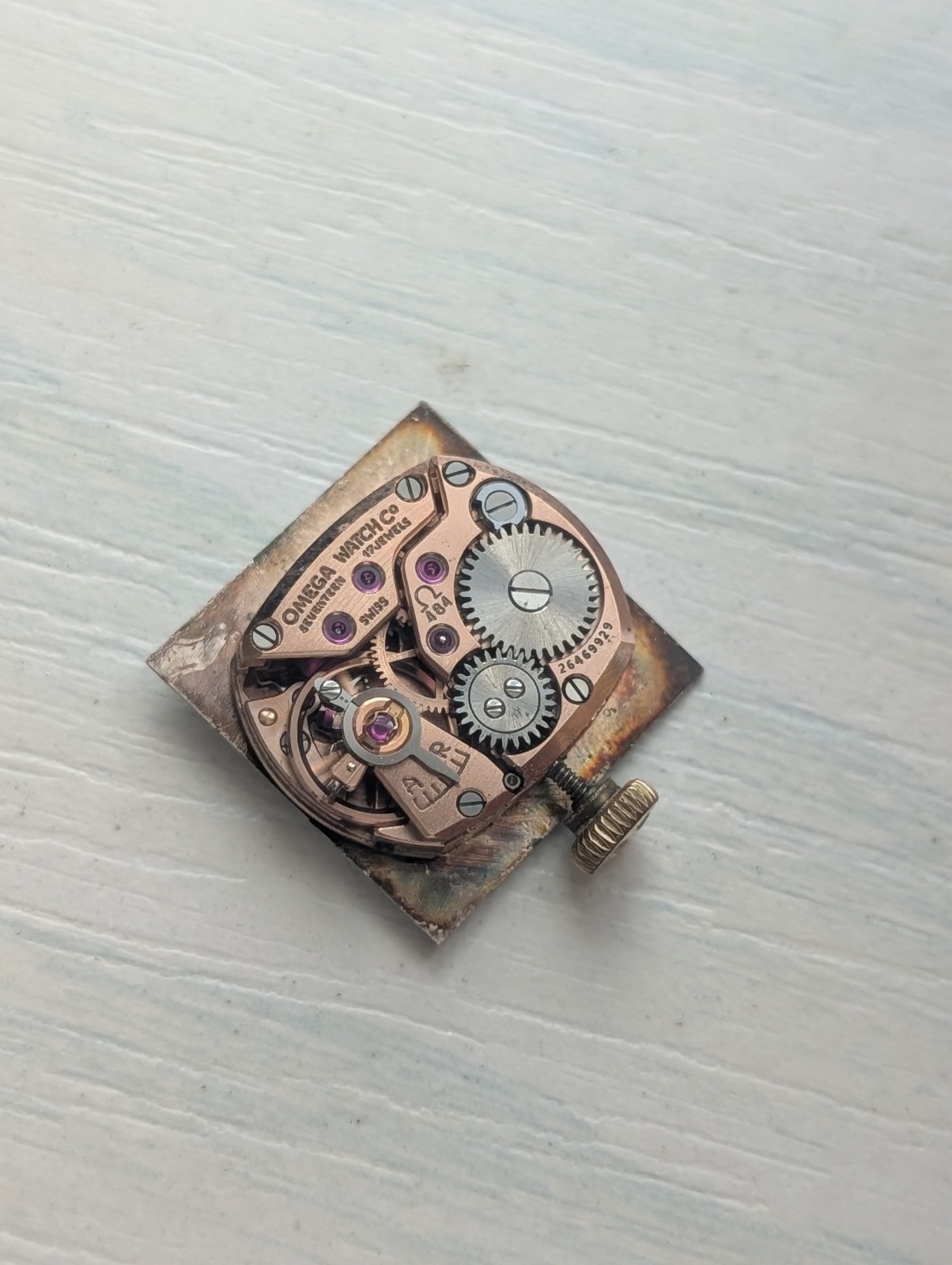 Vintage Omega 484 Mechanical Watch Movement (Runs)