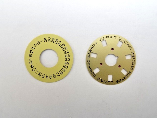 Genuine Rolex 1555 1556 Caliber Spanish Beige Watch Day Date Disc new condition