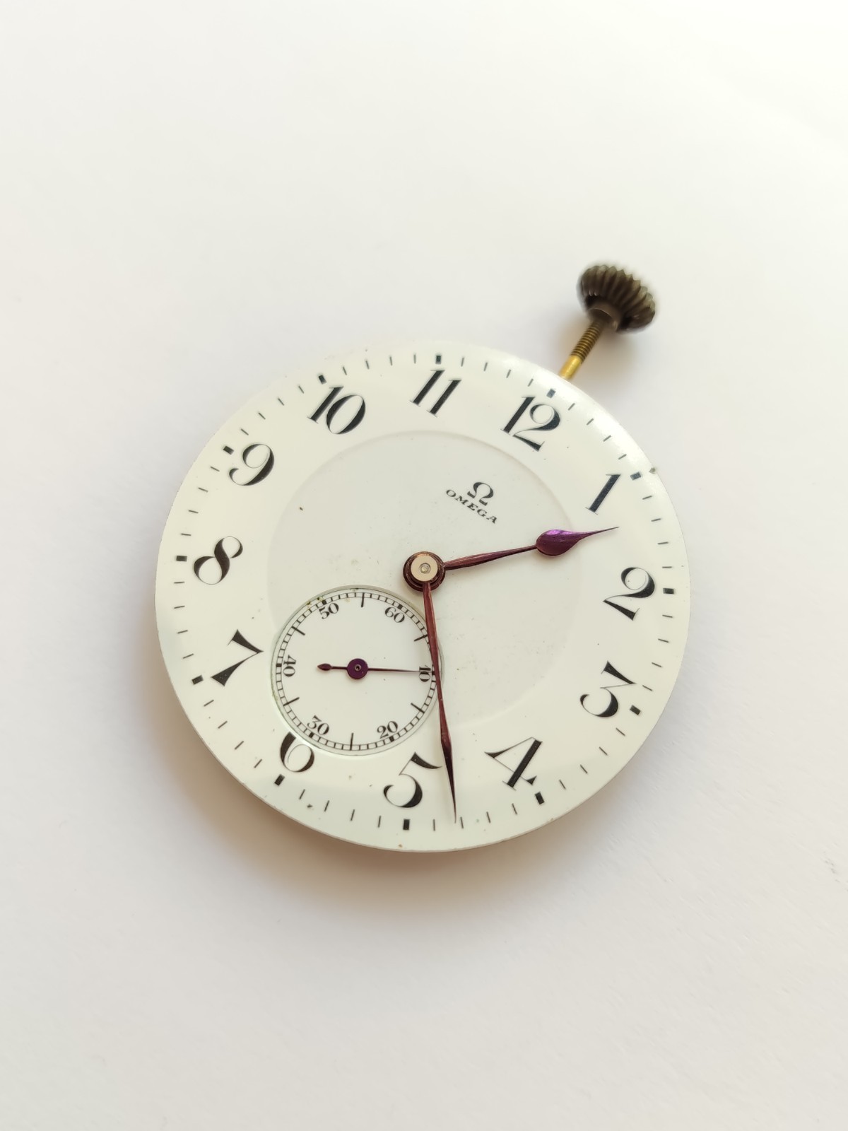 Vintage Omega 18 LPB pocket watch movement – Working. (R-2596)