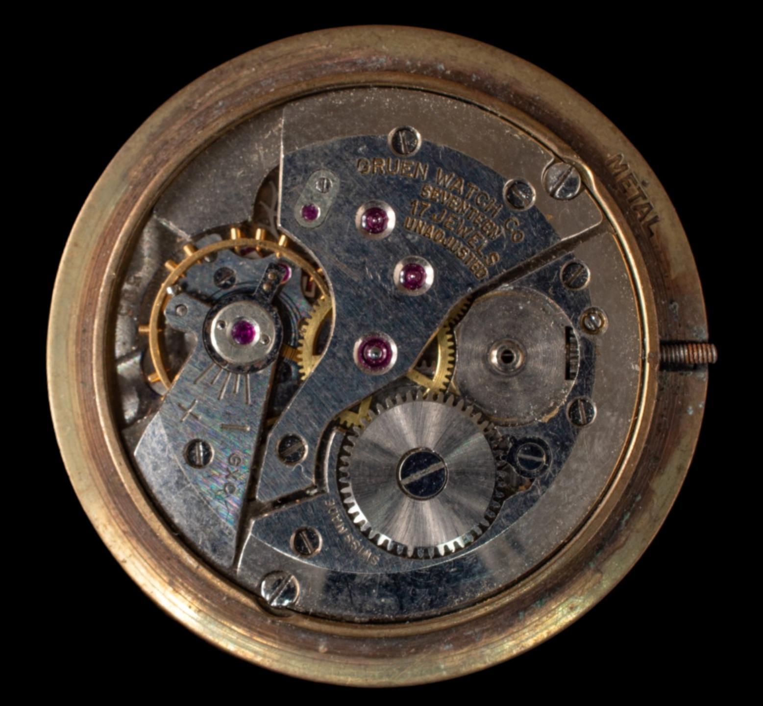 GRUEN 17 Jewels Precision Movement Silver Dial with Black Markers