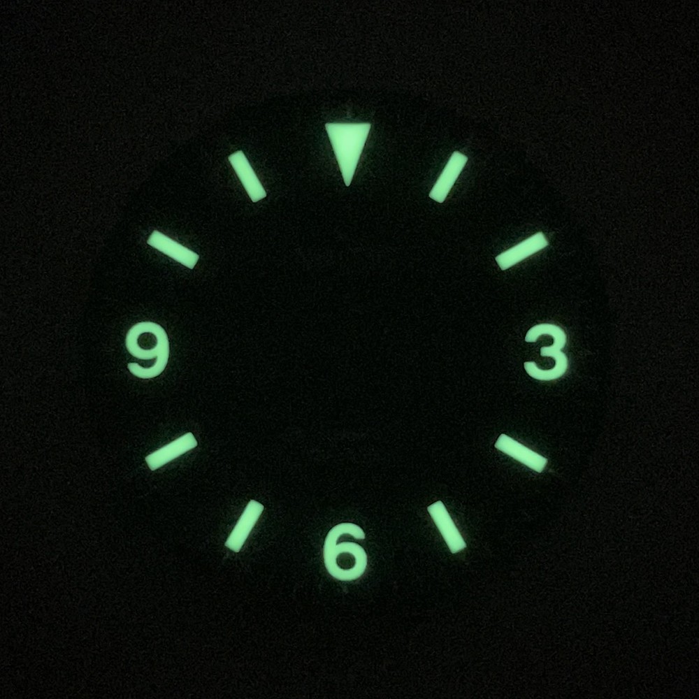 28.5mm C3 Lume Black Explor Style Watch Dial No Date Compatible with NH38A NH35A