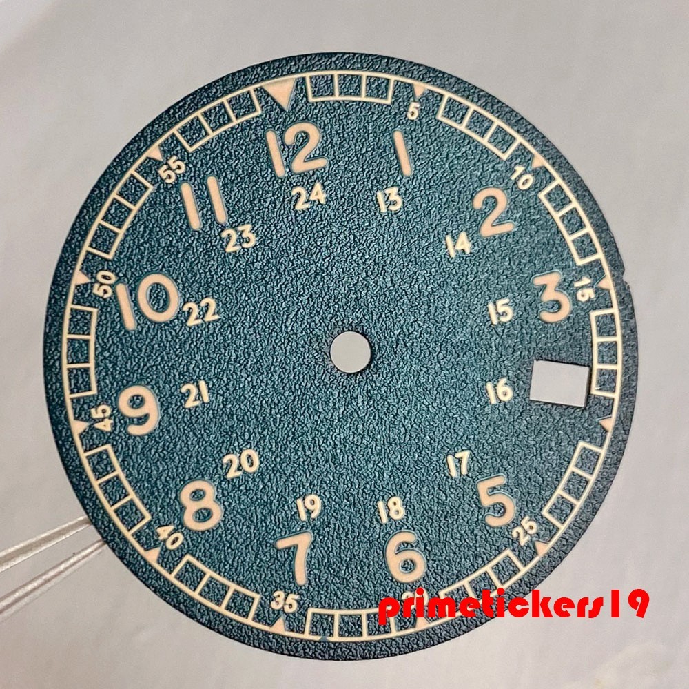 29mm NH35 Watch Dial+Hands Set Luminous 3.8 o’clock Date Window Wristwatch Face