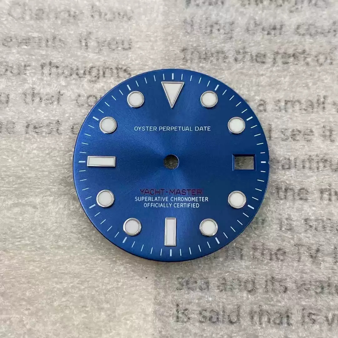 28.5mm Watch Dial Green Blue Luminous for Nh35 Nh36 Movement Watch Accessories