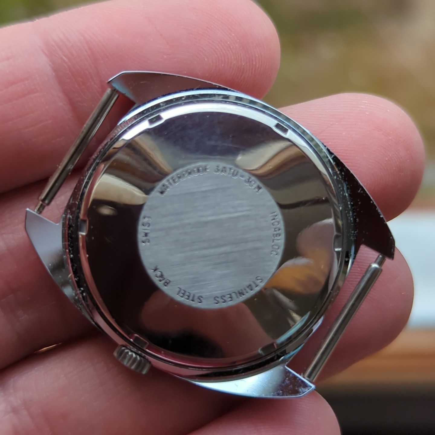 1960s Swiss NOS Waterproof Vtg Watch Case 36mm For Watchmaking (Ref:AM)